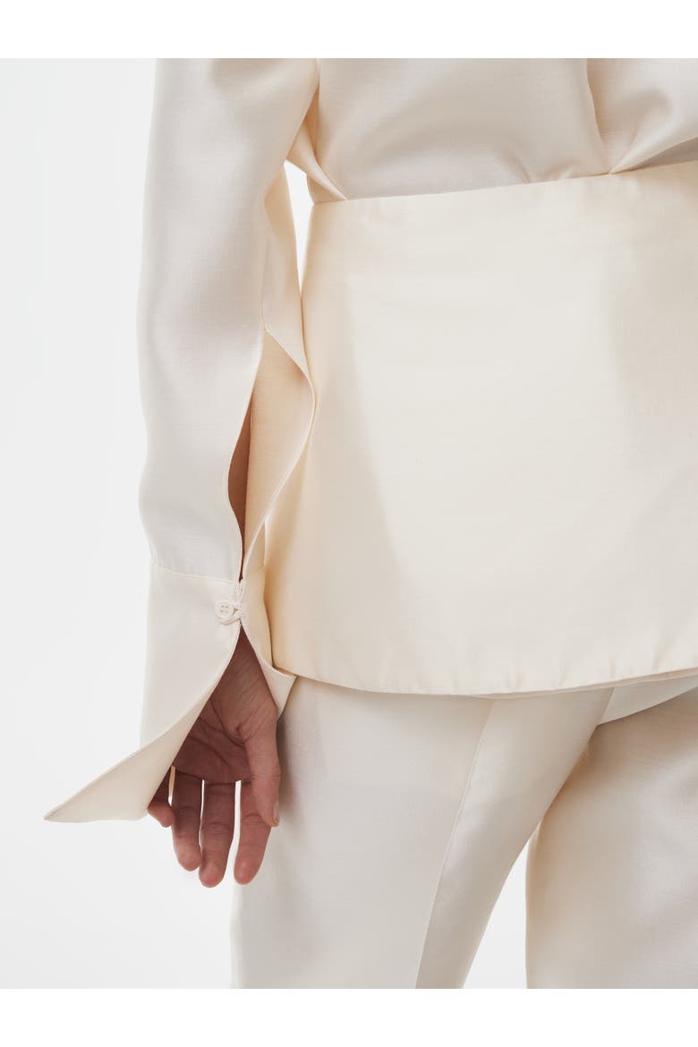 Bridal Silk-wool Embroided Skirt, Alternate, color, Starlight White