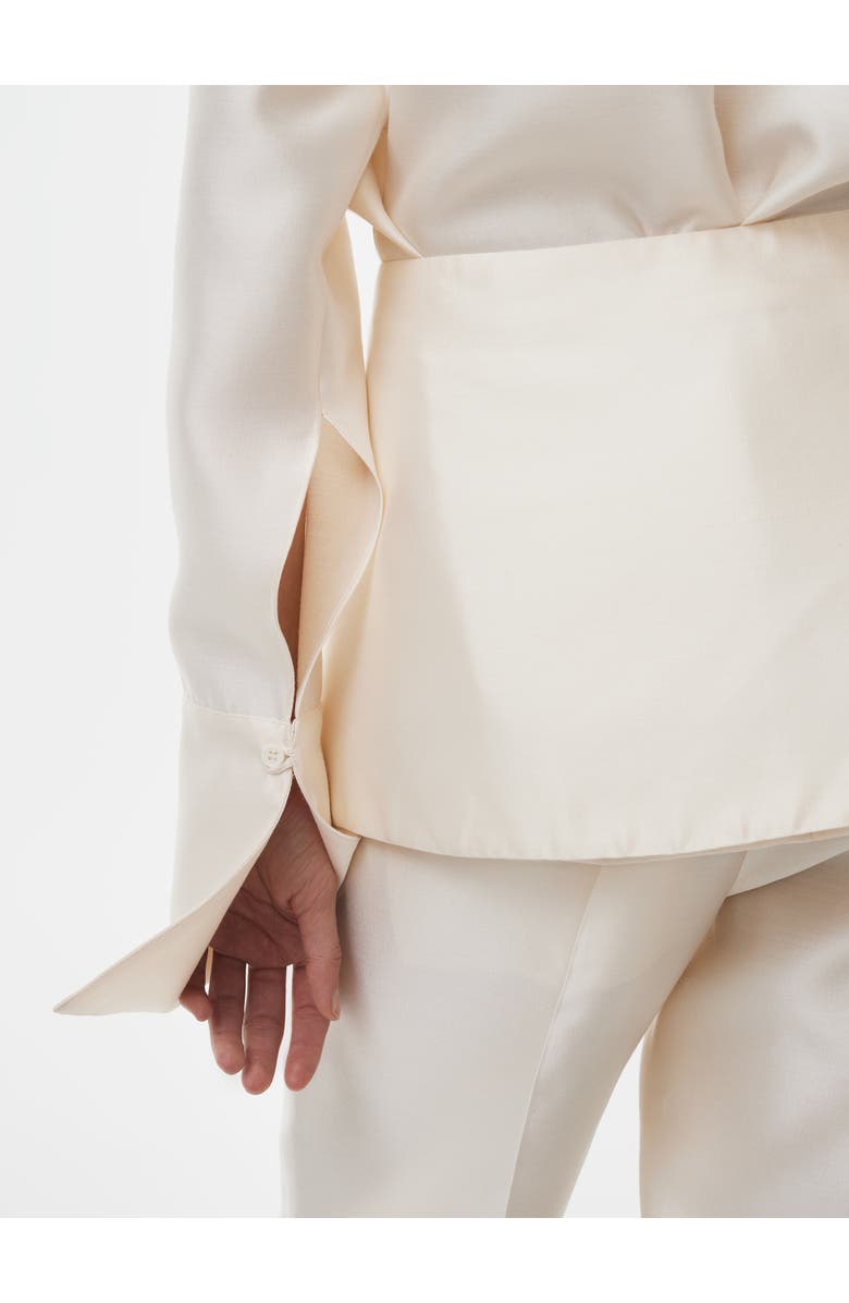 Alas Bridal Silk-wool Embroided Skirt, Alternate, color, Starlight White