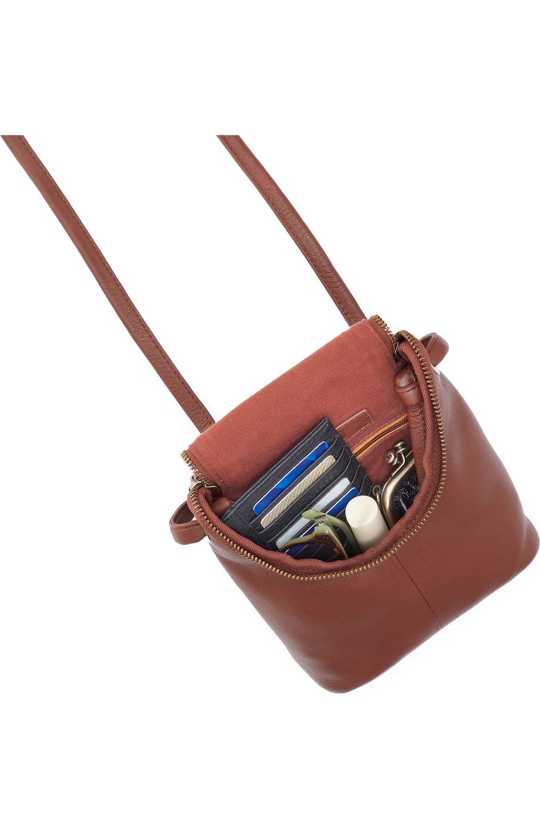 HOBO Fern Leather Crossbody Bag, Alternate, color, Cocoa Bean