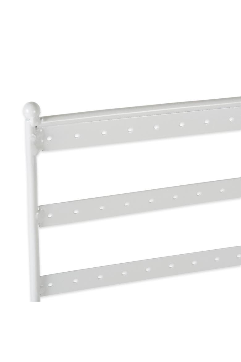 Metal Earring Stand with Tray, Alternate, color, White