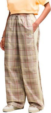 PUMA T7 Relaxed Tartan Woven Pants