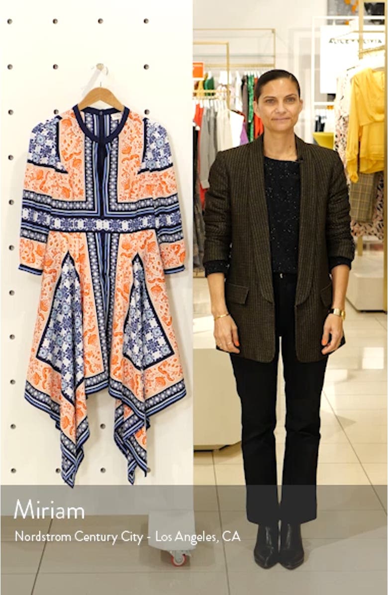 Bandana Print Handkerchief Hem Dress, sales video thumbnail