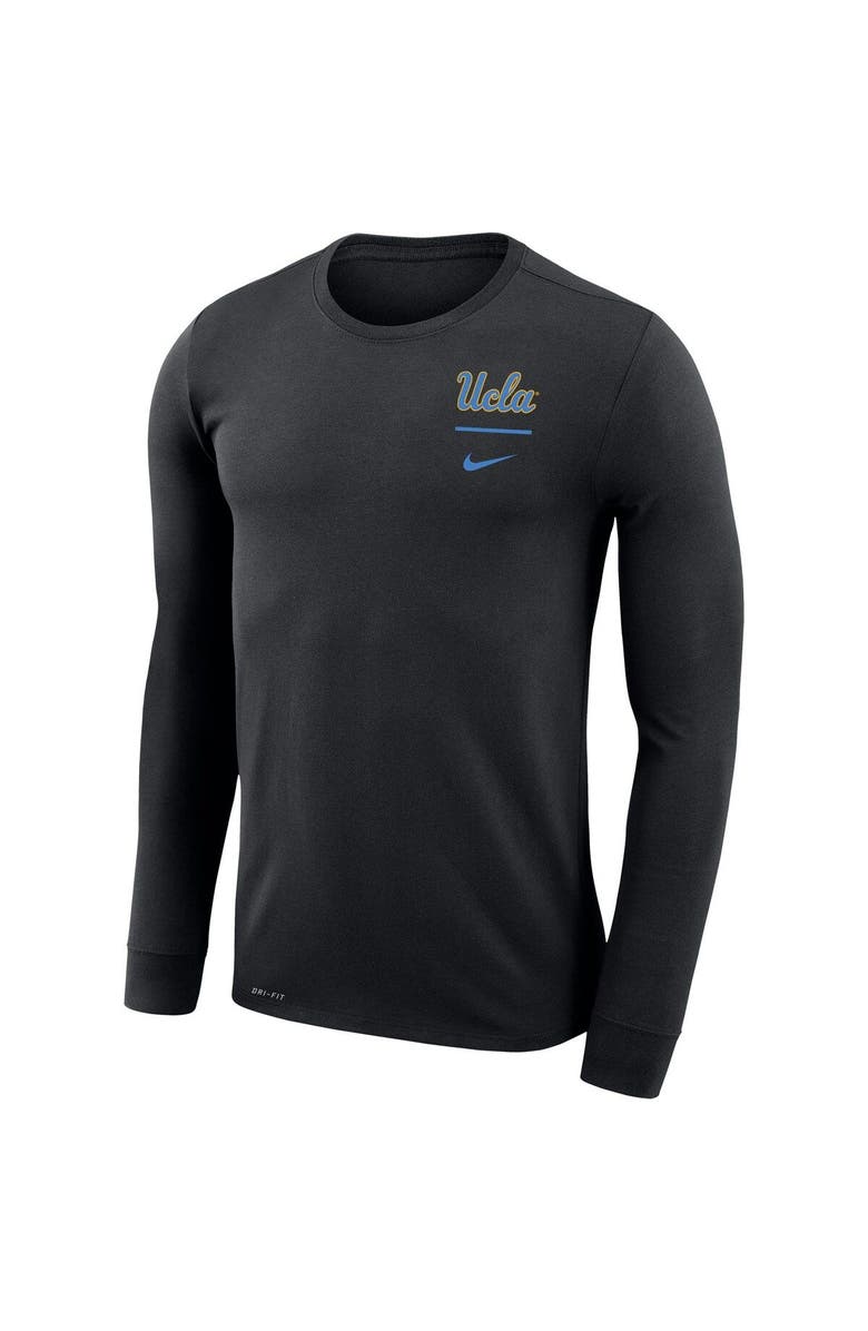 Nike Men's Nike Black UCLA Bruins Logo Stack Legend Performance Long Sleeve T-Shirt, Alternate, color,