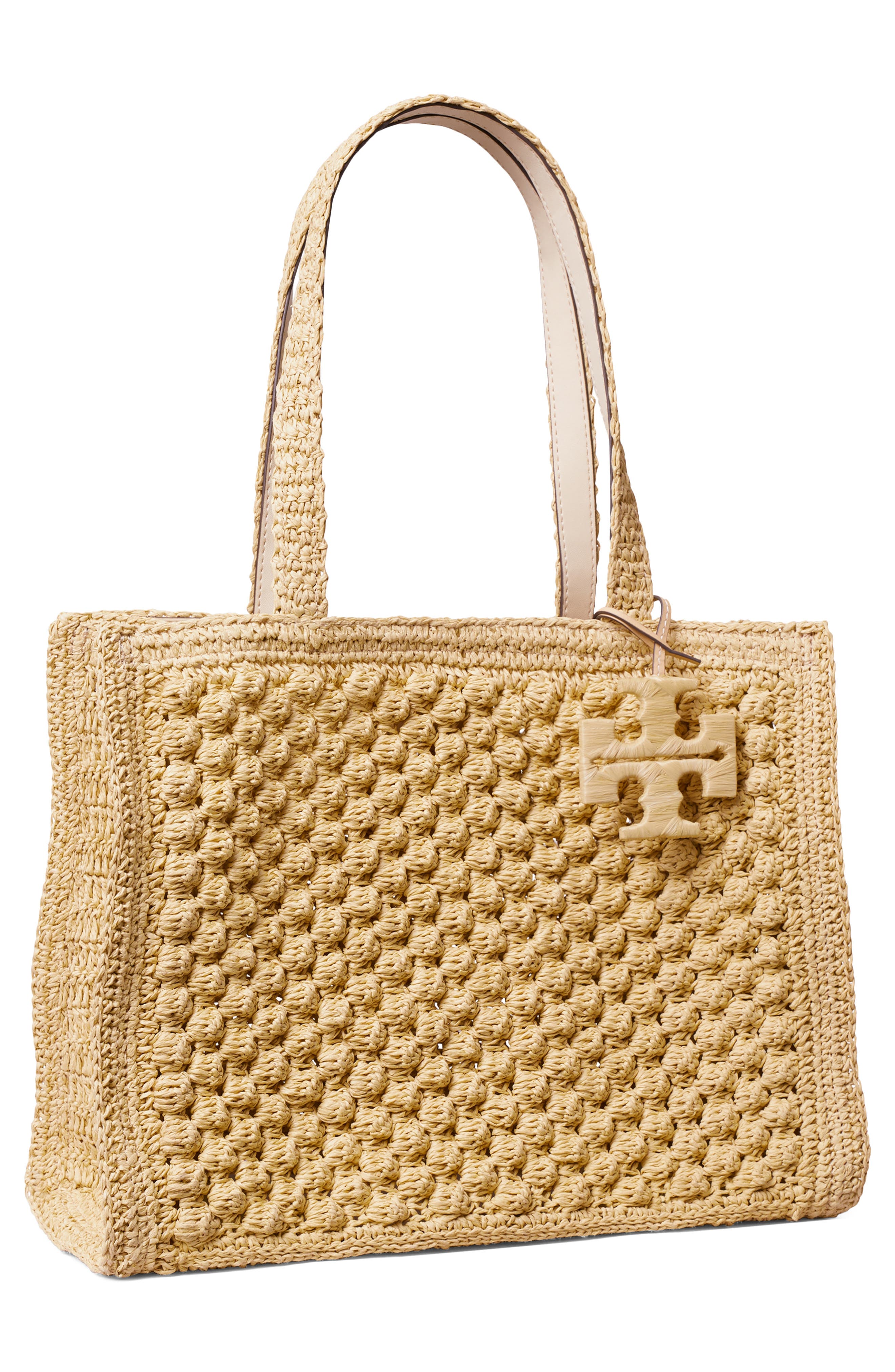 Ella Hand Crochet Straw Bag, Alternate, color, NATURAL