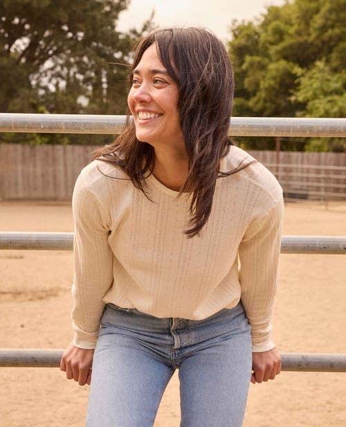 Toad And Co Toad & Co Foothill Pointelle Long Sleeve Crew Ii In White