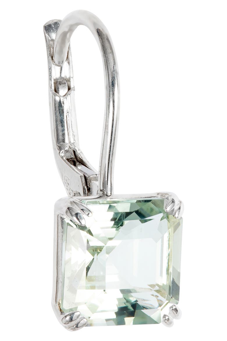 Harper Asscher Cut Drop Earrings, Alternate, color, LIGHT GREEN
