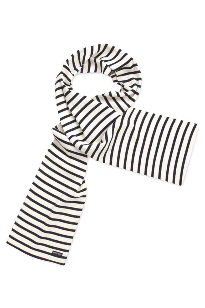 DUGUAY - Striped Scarf, Main, color, IVORY / NAVY