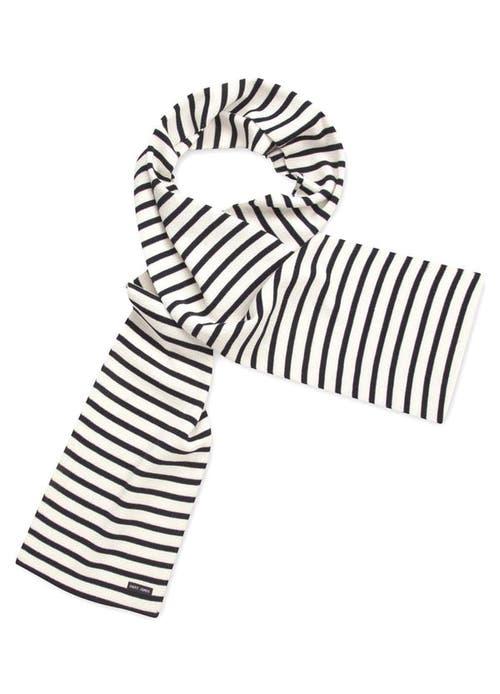 Saint James DUGUAY - Striped Scarf in Ivory /Navy  product