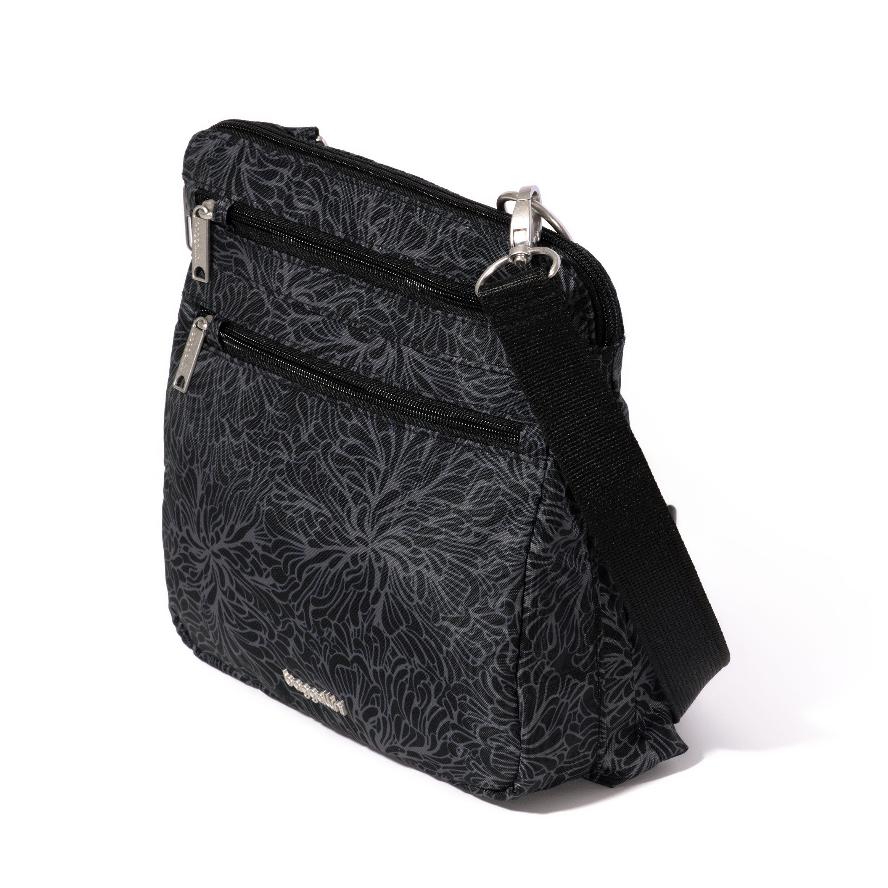 BAGGALLINI Securtex Anti-Theft Large Crossbody Bag, Alternate, color, Midnight Blossom Print