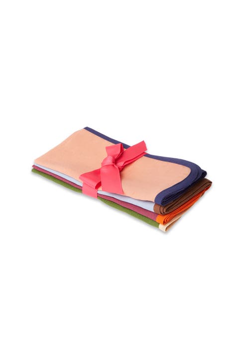 Large Napkins Set Of 4 (45X45) Rainbow Mixed Multicolor