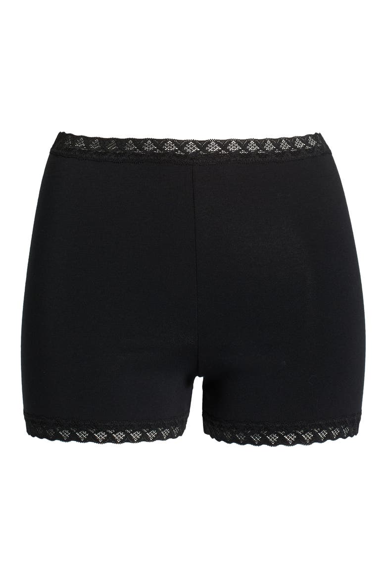 Bliss Stretch Cotton Pajama Shorts, Alternate, color, BLACK