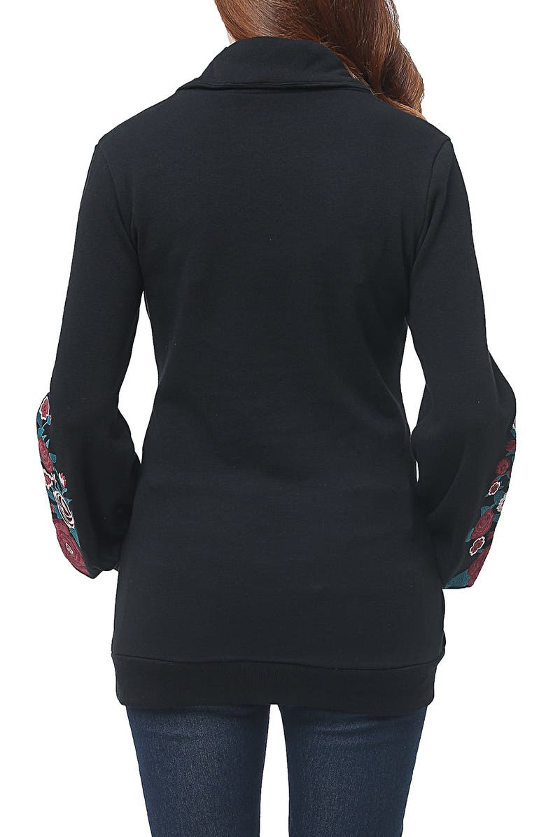 Kimi and Kai Nellie Shawl Collar Maternity Top, Alternate, color, 