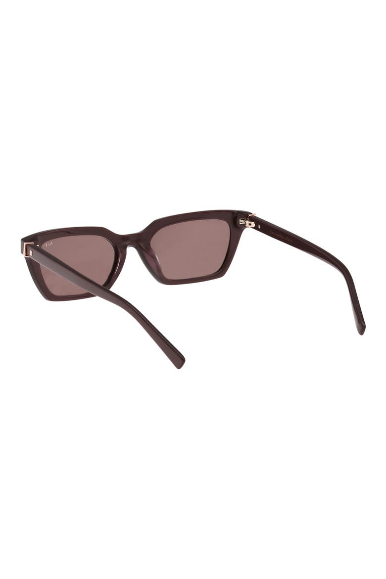 52mm Cat Eye Sunglasses, Alternate, color, SHINY BORDEAUX / BROWN