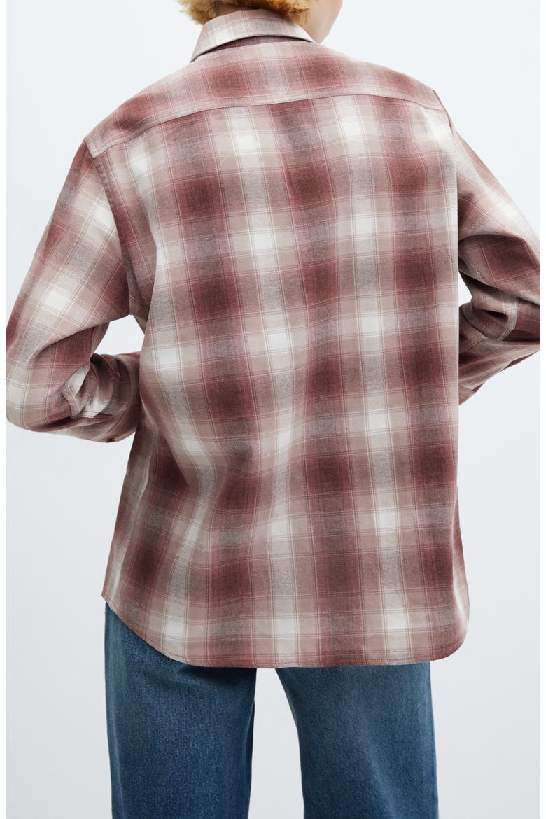 Plaid Cotton Blend Flannel Button-Up Shirt, Alternate, color, RED