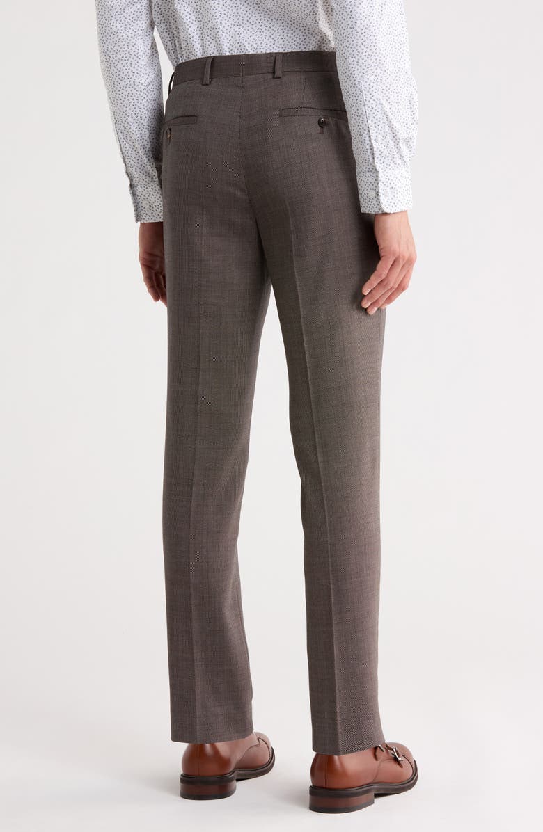 Original Penguin Slim Fit Flat Front Dress Pants, Alternate, color, Brown