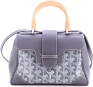 Pre-Owned Goyard Saigon Top Handle Bag Coated Canvas with Leather Mini