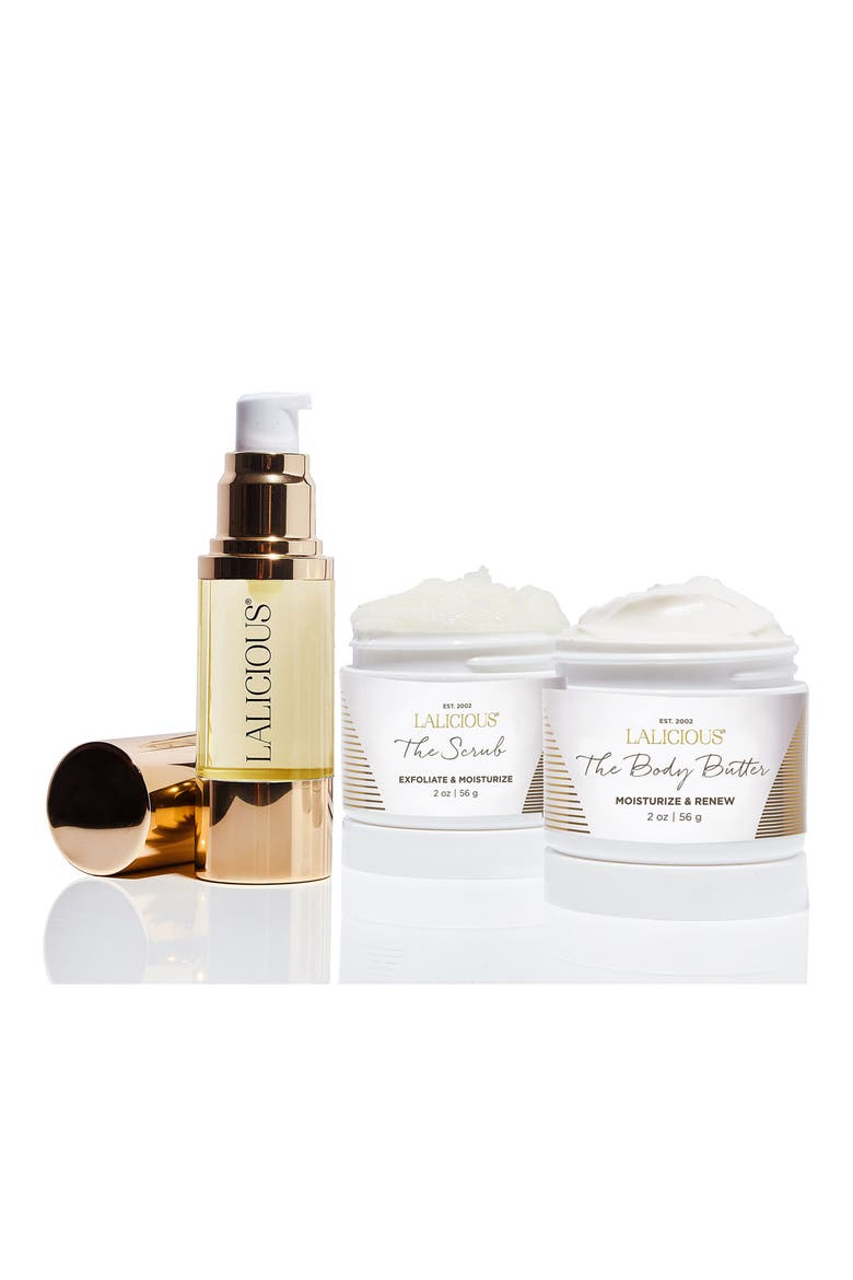 Exfoliate, Hydrate & Shine Travel Set, Alternate, color, NO COLOR