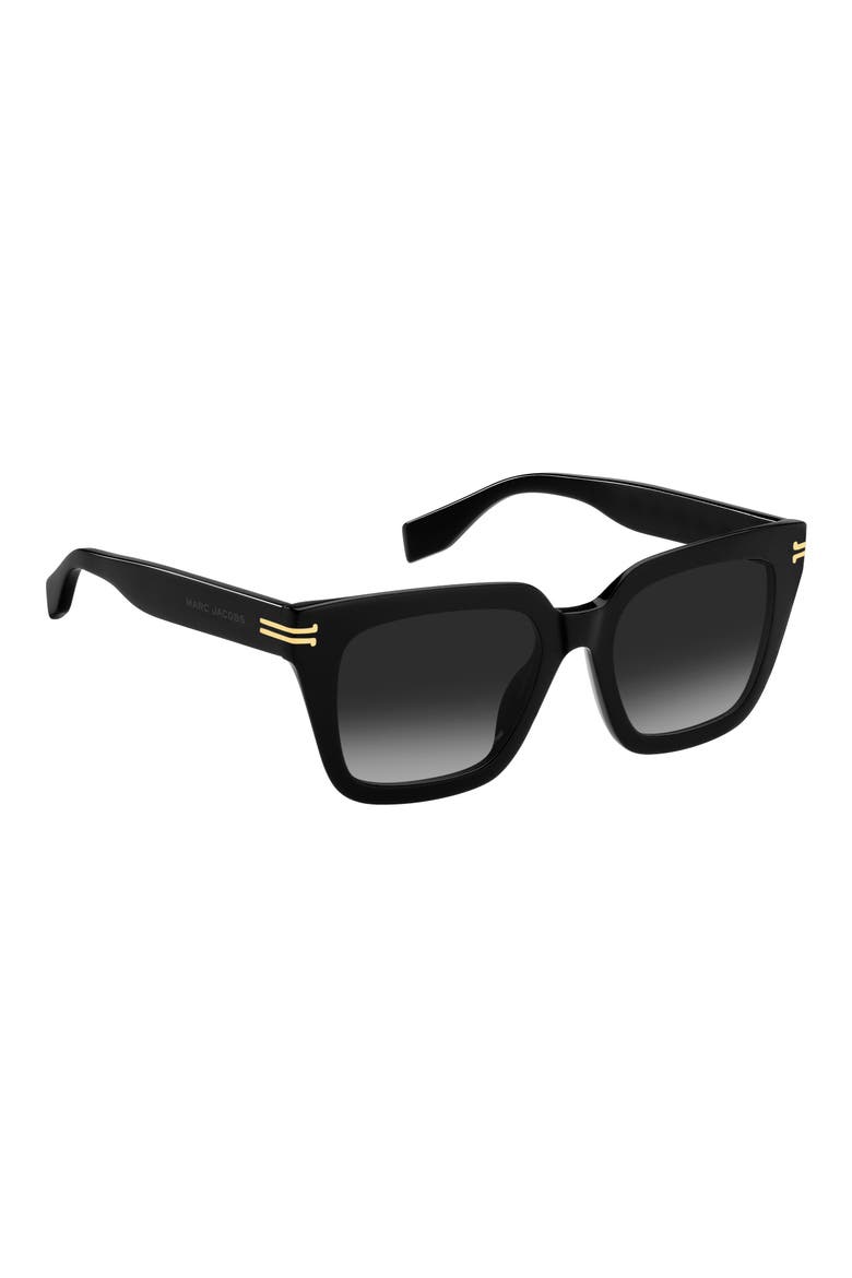 52mm Gradient Square Sunglasses, Alternate, color, BLACK/ GREY SHADED
