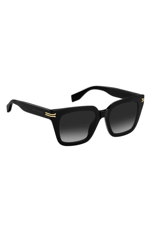 Marc Jacobs 52mm Gradient Square Sunglasses In Black
