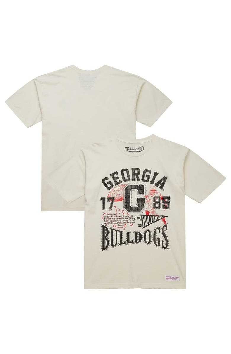 Mitchell & Ness Men's Mitchell & Ness  Cream Georgia Bulldogs Heritage Scholar T-Shirt, Main, color, 
