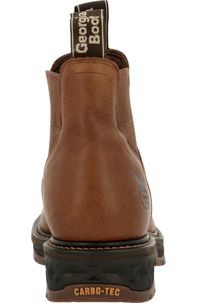 Georgia Boot Carbotec Lt Waterproof Chelsea Work Boot, Alternate, color, Brown