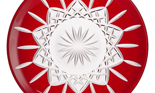 Waterford Lismore Red Crystal Decorative Plate In Red