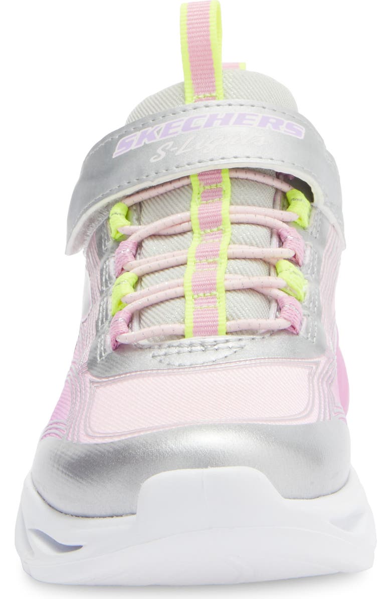 SKECHERS Kids' Cosmic Glow Light-Up Sneaker, Alternate, color, Pink/ Silver