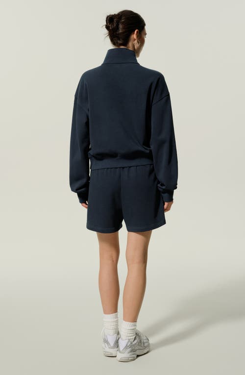 Lilysilk Heirloom '89 Half-zip Pullover In Blue