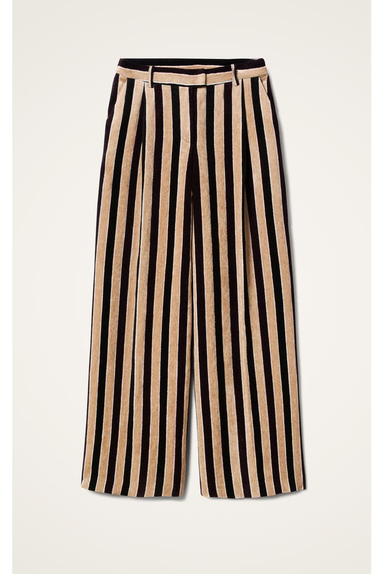 Loose Pants, Alternate, color, Stripes Light Beige