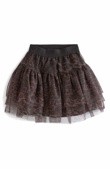 smALLSAINTS by ALLSAINTS Kids' Leopard Print Tiered Tulle Skirt