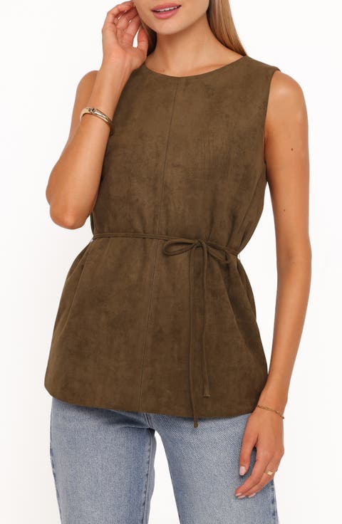 Caleb Faux Suede Tunic Top