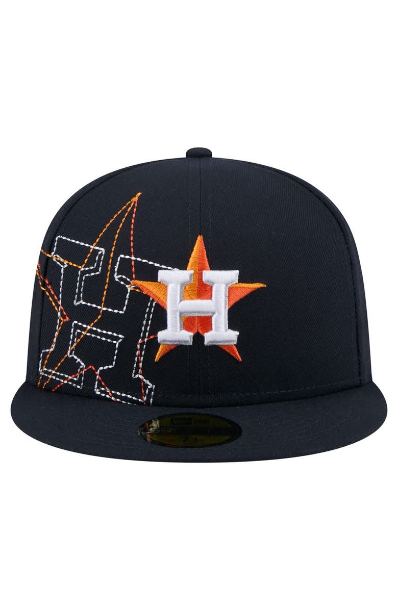 New Era Men's New Era Navy Houston Astros Yarn Stitch 59FIFTY Fitted Hat, Alternate, color, Navy