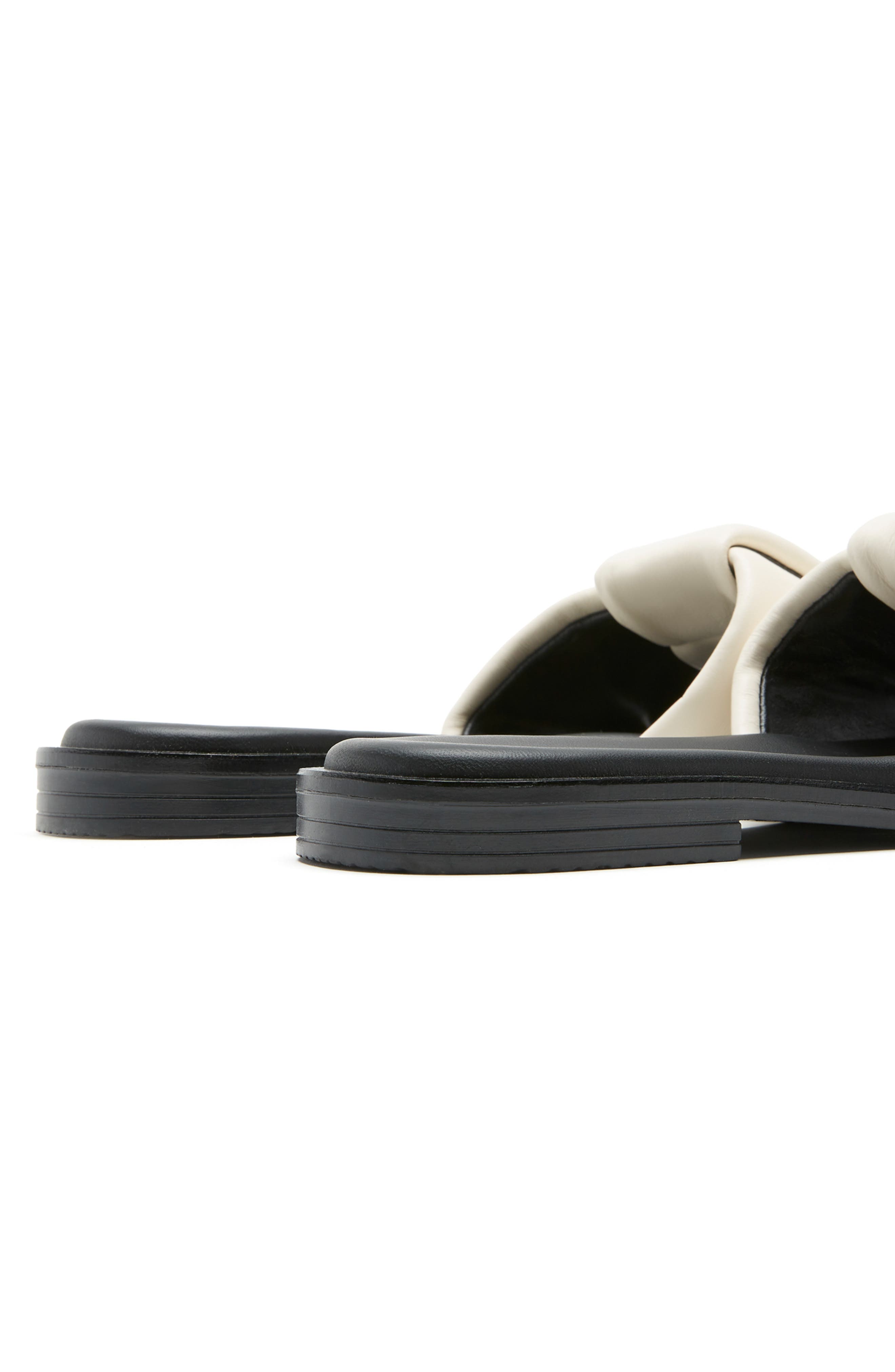 Farrah Slide Sandal, Alternate, color, MILK LEATHER
