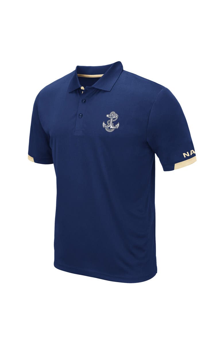 COLOSSEUM Men's Colosseum Navy Navy Midshipmen Santry Lightweight Polo, Alternate, color, Navy