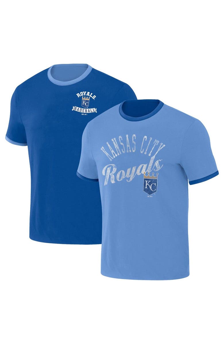 Darius Rucker Collection by Fanatics Men's Darius Rucker Collection by Fanatics Royal/Light Blue Kansas City Royals Two-Way Ringer Reversible T-Shirt, Main, color, Royal