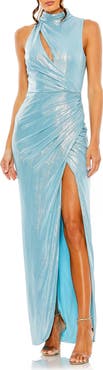 Mac Duggal High Neck Sleeveless Gown