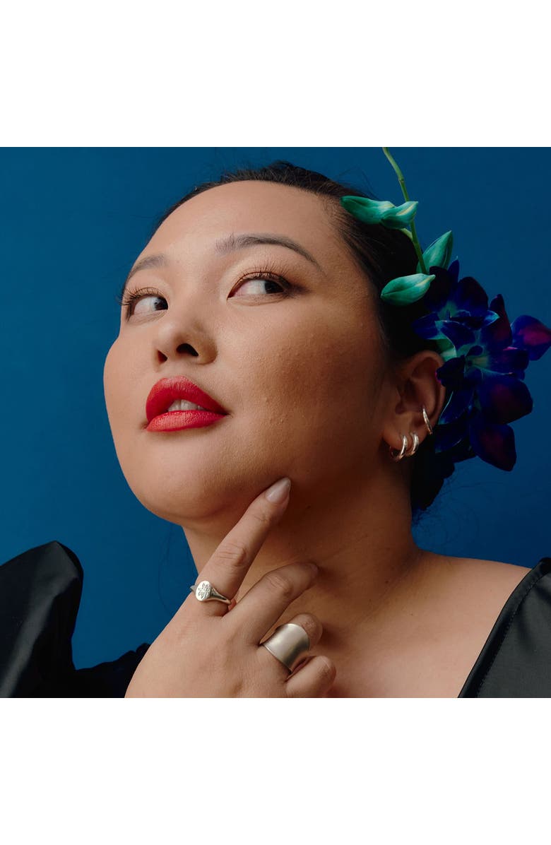 LOUPN Lotus Signet Ring, Alternate, color, Silver