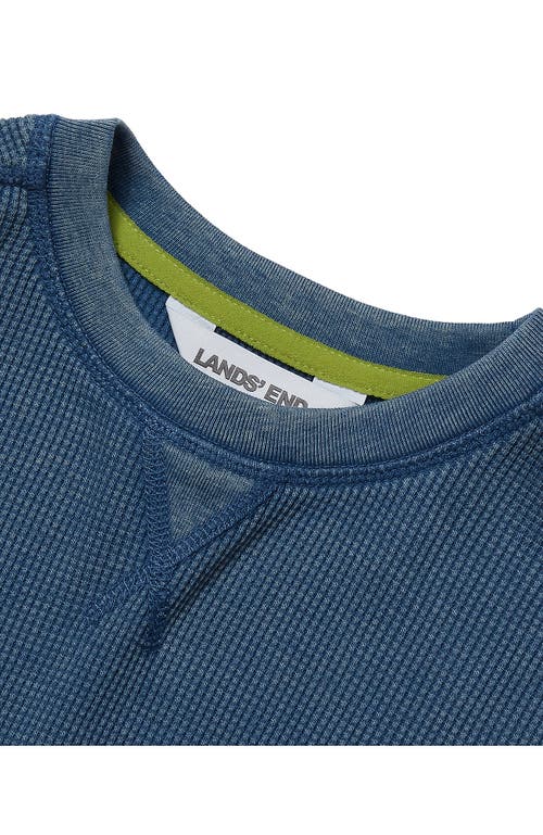 Lands' End Boys Long Sleeve Thermal Shirt In Blue
