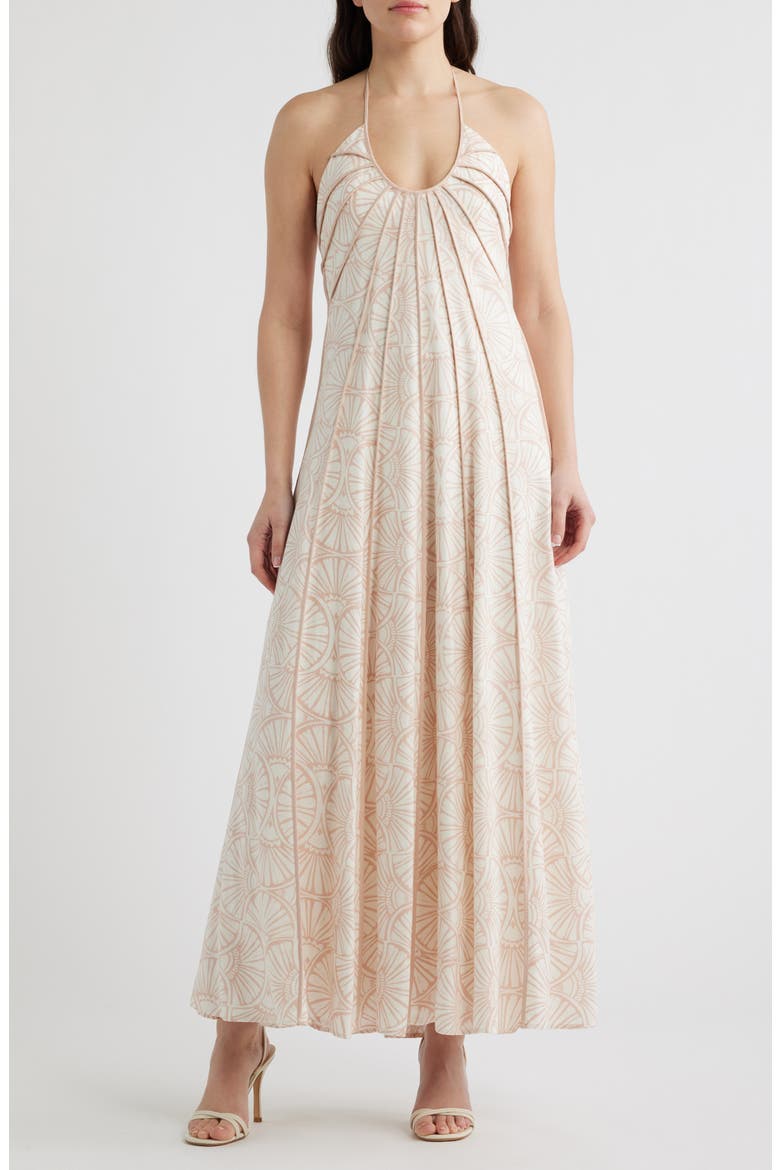 The Novia Halter Maxi Dress, Main, color, CAMEO ROSE