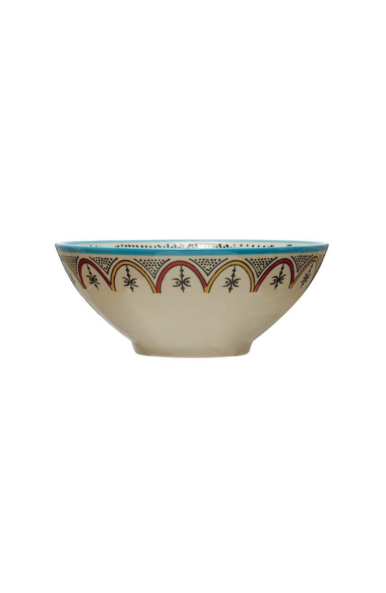 Storied Home Hand Painted Stoneware Bowl, Main, color, Blue