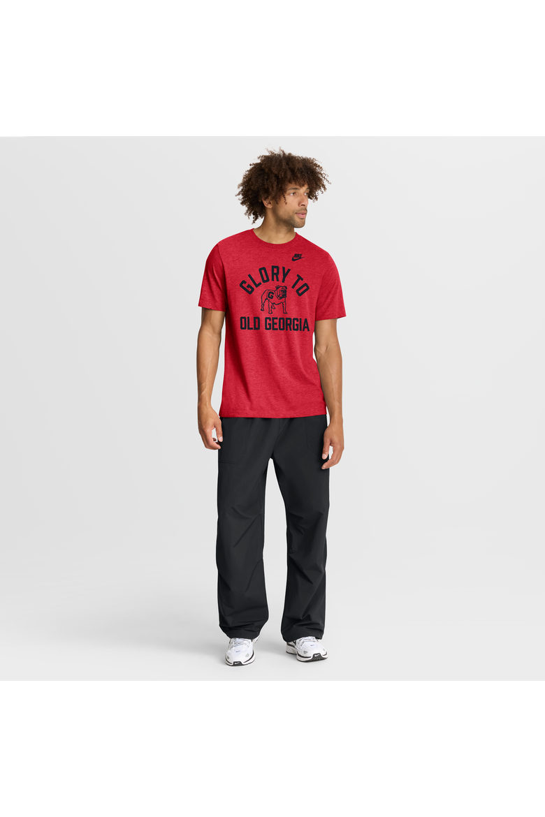 Men's Nike Heather Red Georgia Bulldogs Legacy Mantra Tri-Blend T-Shirt, Alternate, color, Heather Red