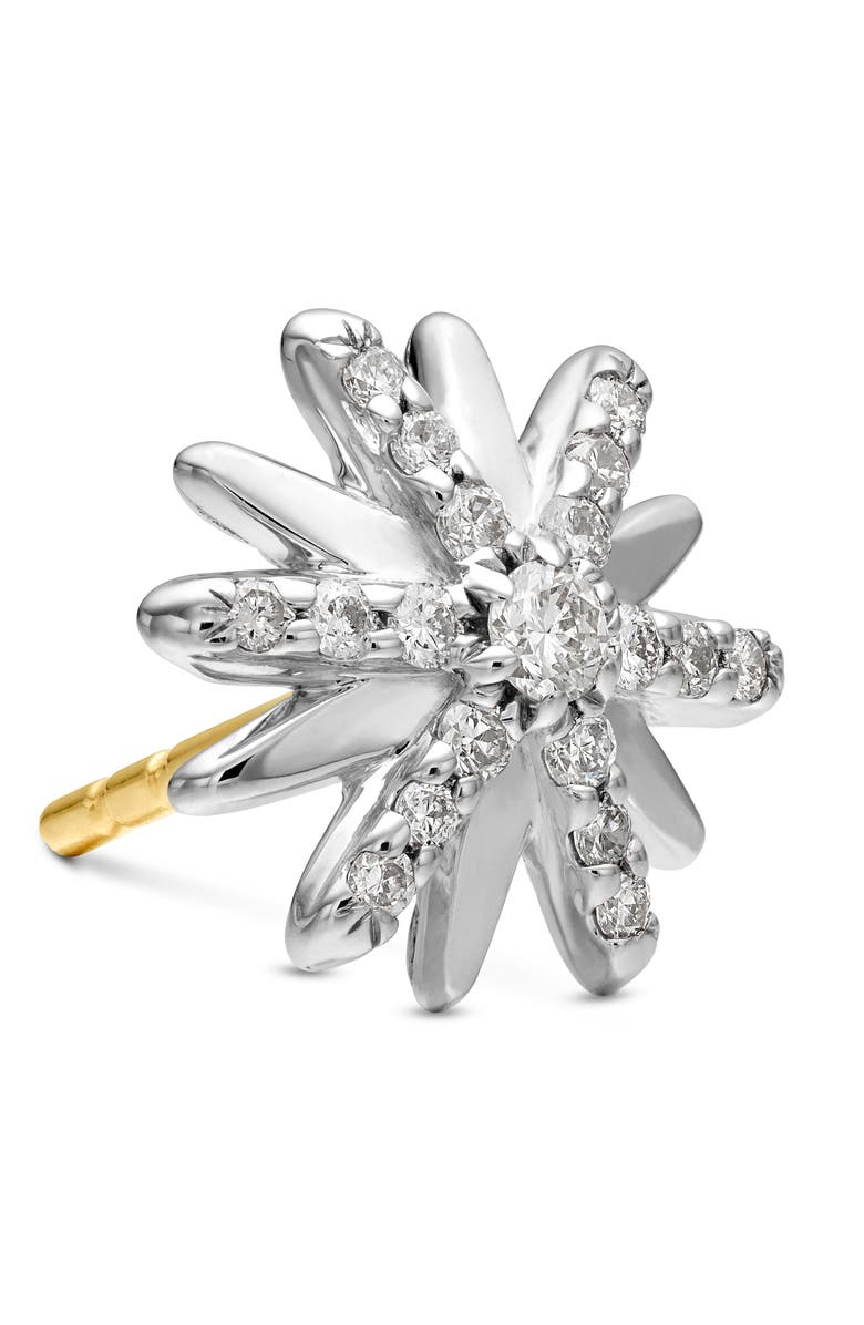 David Yurman Petite Starburst Stud Earrings with Pavé Diamonds, Alternate, color, Diamond/ Silver