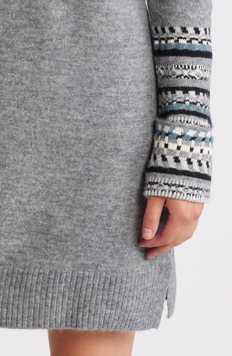 Hatley Sadie Jacquard Detail Long Sleeve Sweater Minidress, Alternate, color,