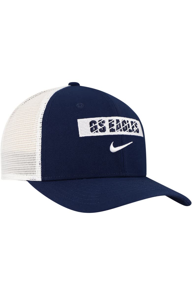 Nike Men's Nike Navy Georgia Southern Eagles 2024/25 Sideline Rise Trucker Adjustable Hat, Alternate, color, Navy