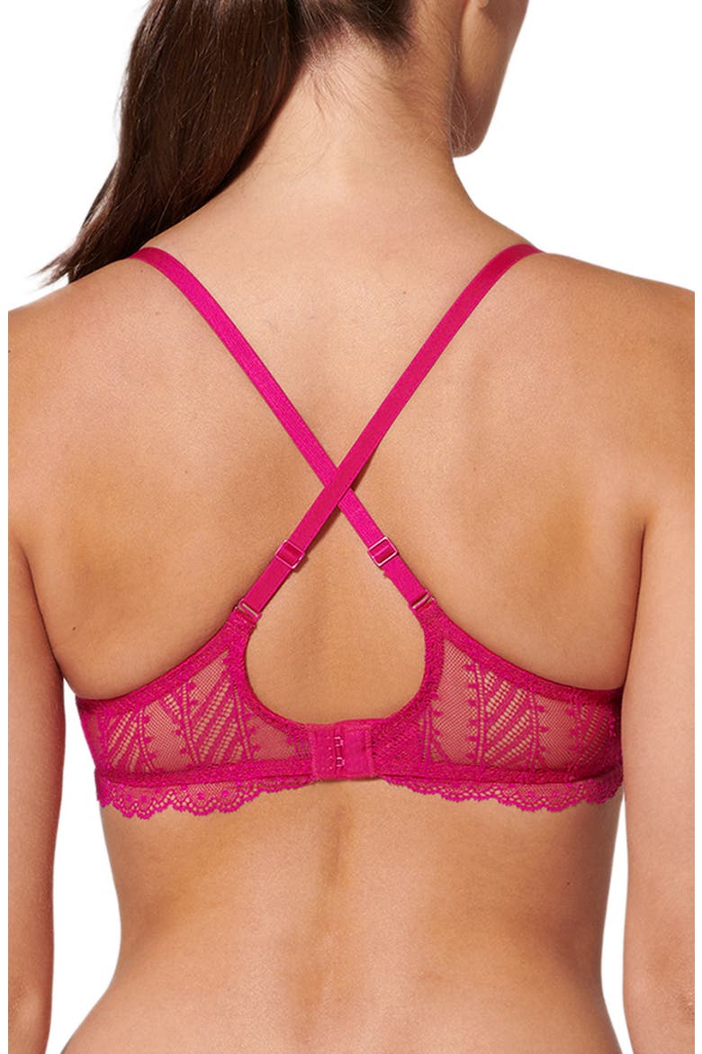 Canopee Underwire Plunge Bra, Alternate, color, HIBISCUS PINK