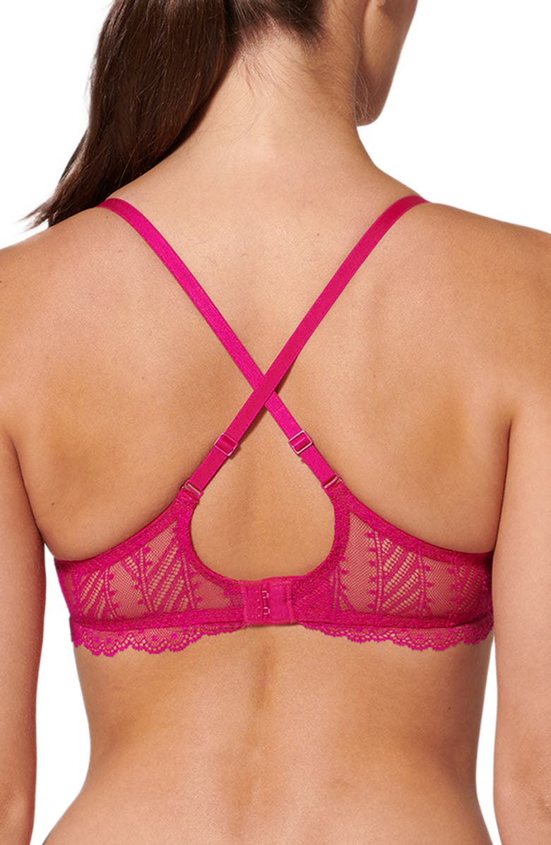 Simone Perele Canopee Underwire Plunge Bra, Alternate, color, Hibiscus Pink