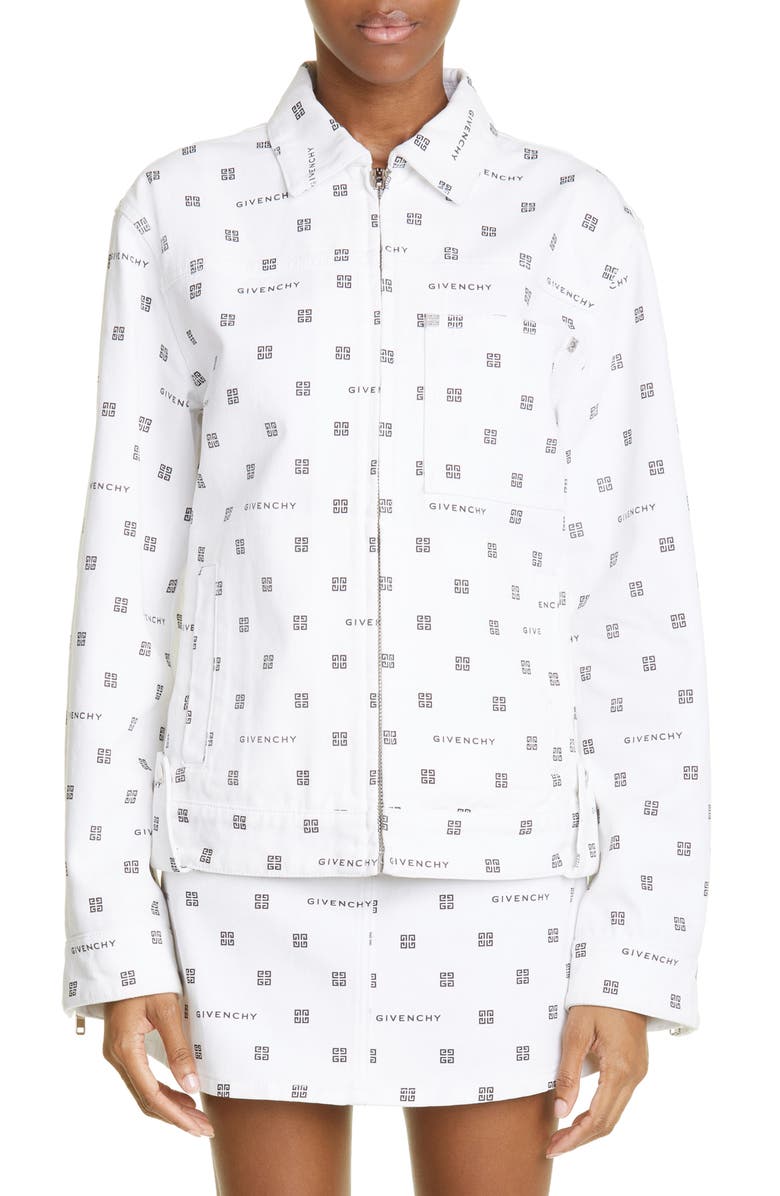 Givenchy Disney x Givenchy Laser Logo Zip Denim Jacket, Main, color, 