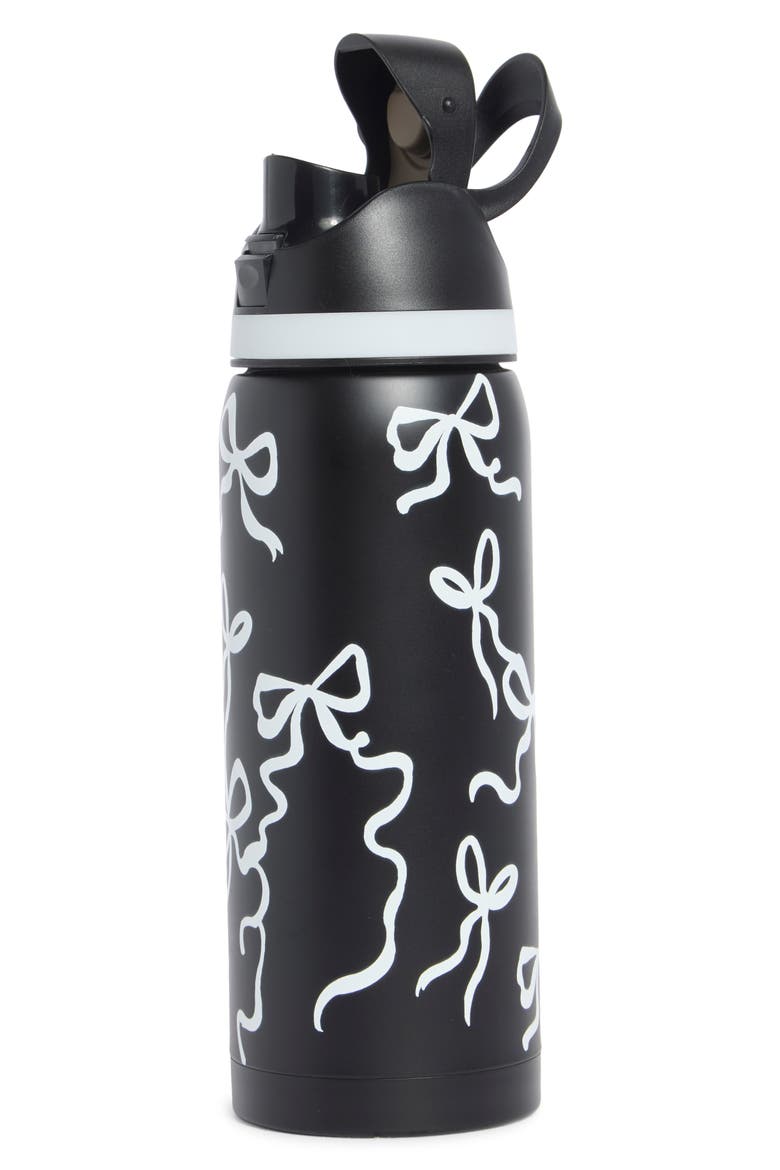 32oz. Insulated Stainless Steel Water Bottle, Alternate, color, BLACK/ WHITE