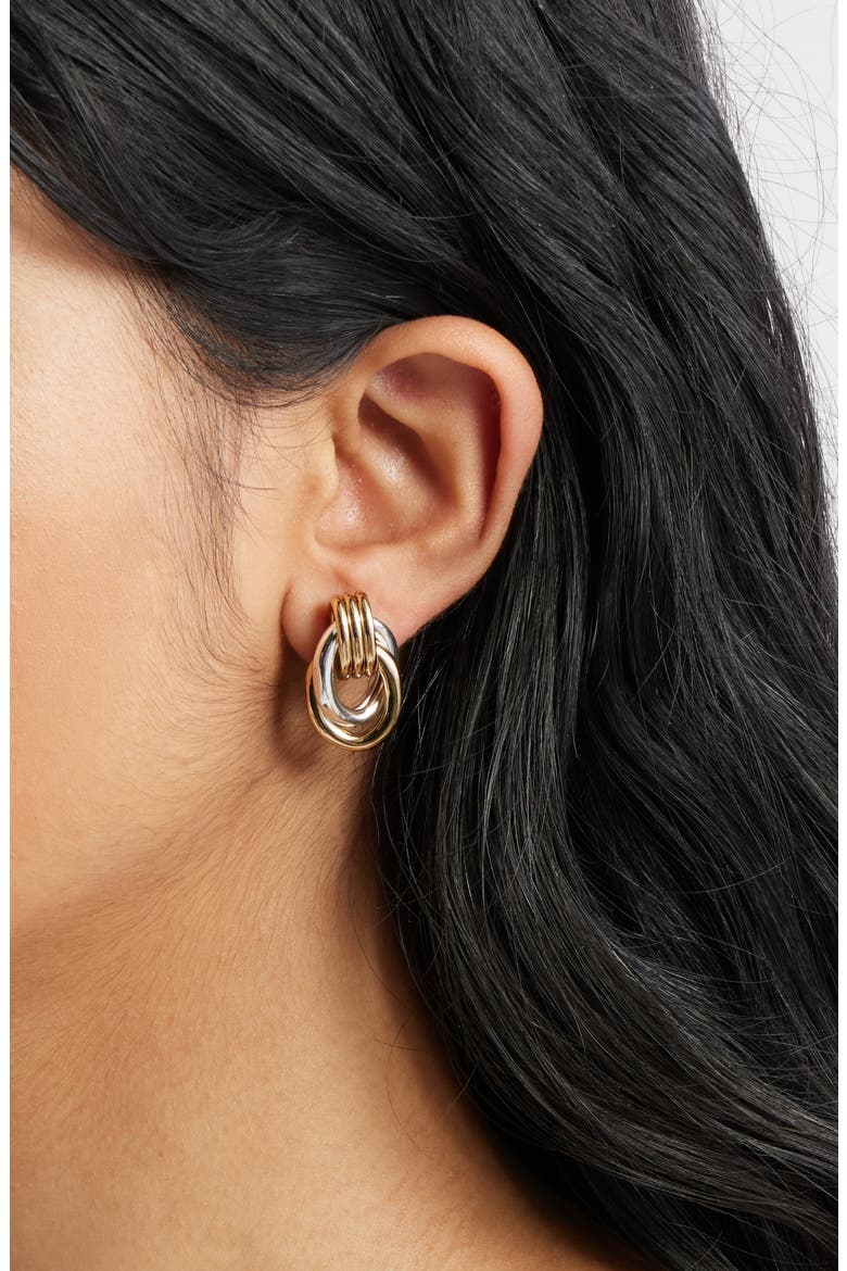 Demi Fine Doorknocker Earrings, Alternate, color, 14K GOLD- STERLING PLATED