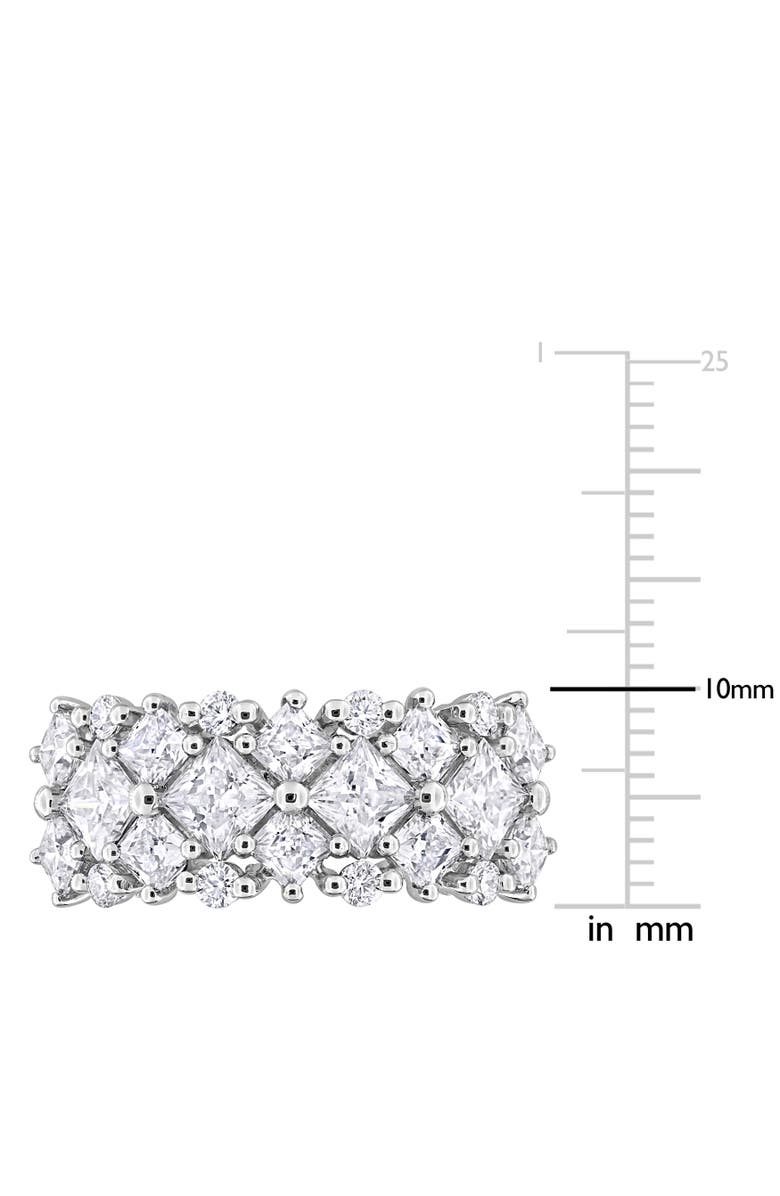 Julianna B. Moissanite Cluster Band Ring Sterling Silver, Alternate, color,